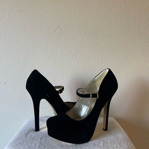 Black Velvet Mary Jane Heels